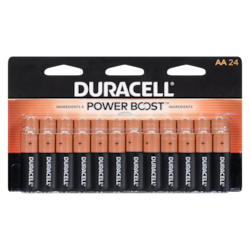 Duracell Coppertop Alkaline Batteries, AA 24 ea, $0.75/1ea