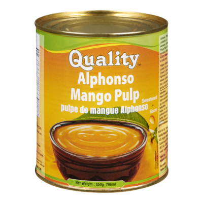 Quality Alphonso Mango Pulp 850 g, $0.53/100g