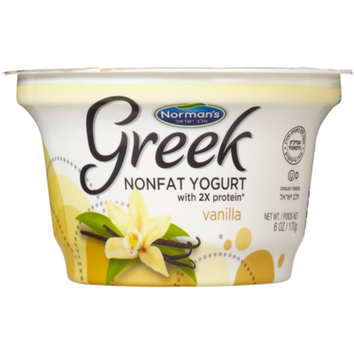 Norman Kosher Greek Yogurt, Vanilla 170 g, $1.76/100g