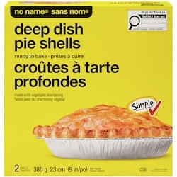 No Name Deep Dish Pie Shells 380 g, $1.31/100g