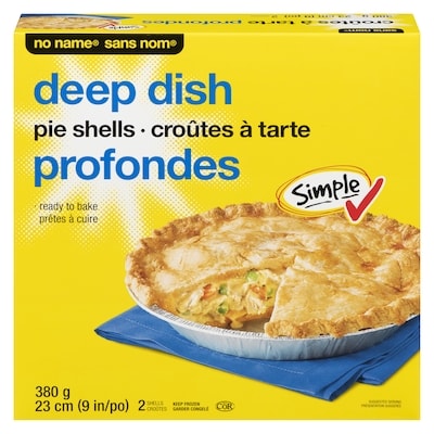 No Name Deep Dish Pie Shells 380 g, $1.05/100g