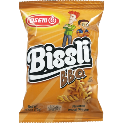 Osem Grignotines à saveur BBQ Bissli casher 70 g, 3,27 $/100g