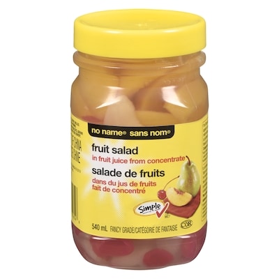 Sans Nom Salade de fruits dans du jus de fruits fait de concentré 540 ml, 0,92 $/100ml