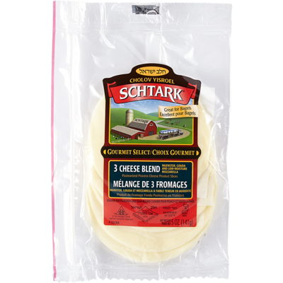 Mehadrin Mélange de 3 fromages tranchés Schtark 142 g, 5,63 $/100g