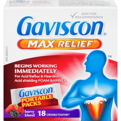 Gaviscon Portable Packs, Berry 18 ea, $0.56/1ea