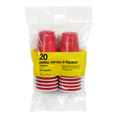 Sans Nom Tasses à shooter en plastique 2 oz 1 ea, 0,15 $/1ch