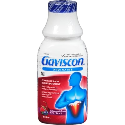 Gaviscon Liquide apaisant fruits 340 ml, 4,41 $/100ml