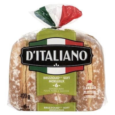 D’Italiano Pains à saucisse Brizzolio 420 g, 1,07 $/100g