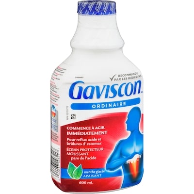 Gaviscon Liquide apaisant menthe à action fraîcheur 600 ml, 3,25 $/100ml