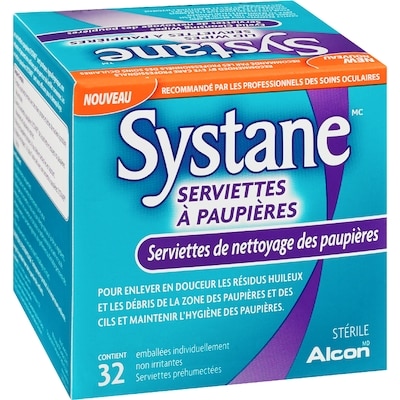 Serviettes de nettoyage des paupières