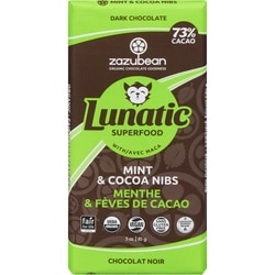 Organic Lunatic Dark Chocolate, Mint & Cocoa Nibs