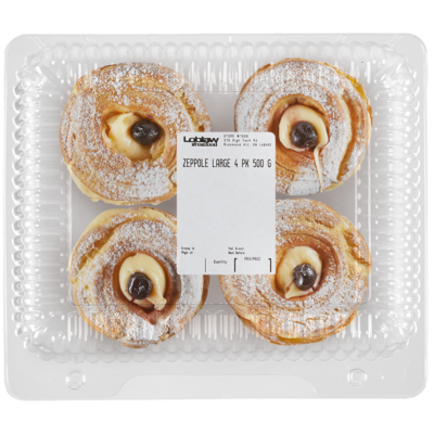 null Zeppole, Large 4-Pack 340 g, $4.12/100g
