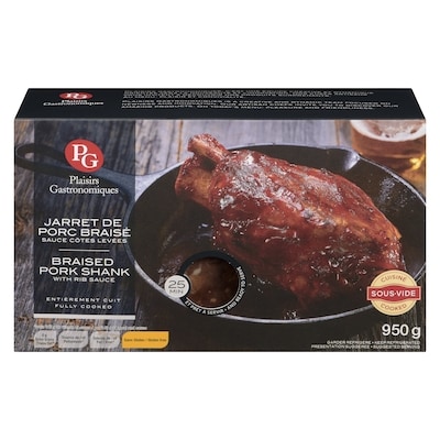 Plaisirs Gastronomiques Jarret de porc braisé, sauce côtes levées 950 g, 1,79 $/100g