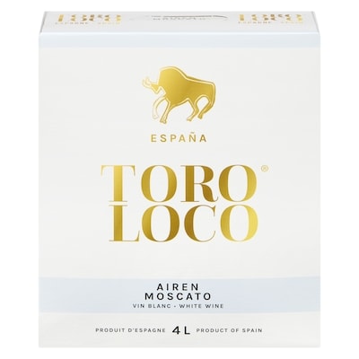Toro Loco Vin blanc Toro Loco (Pièce d’identité requise au moment du ramassage) 4 l, 1,00 $/100ml