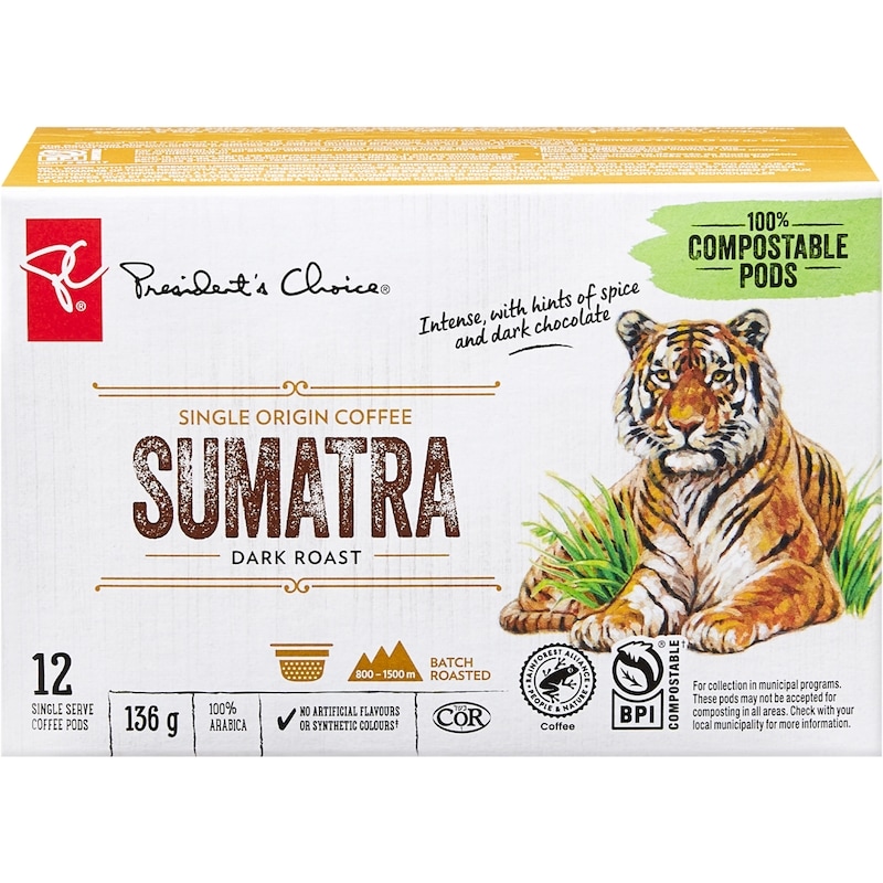 Sumatra Single Origin Dark Roast Single Serve Coffee Pods