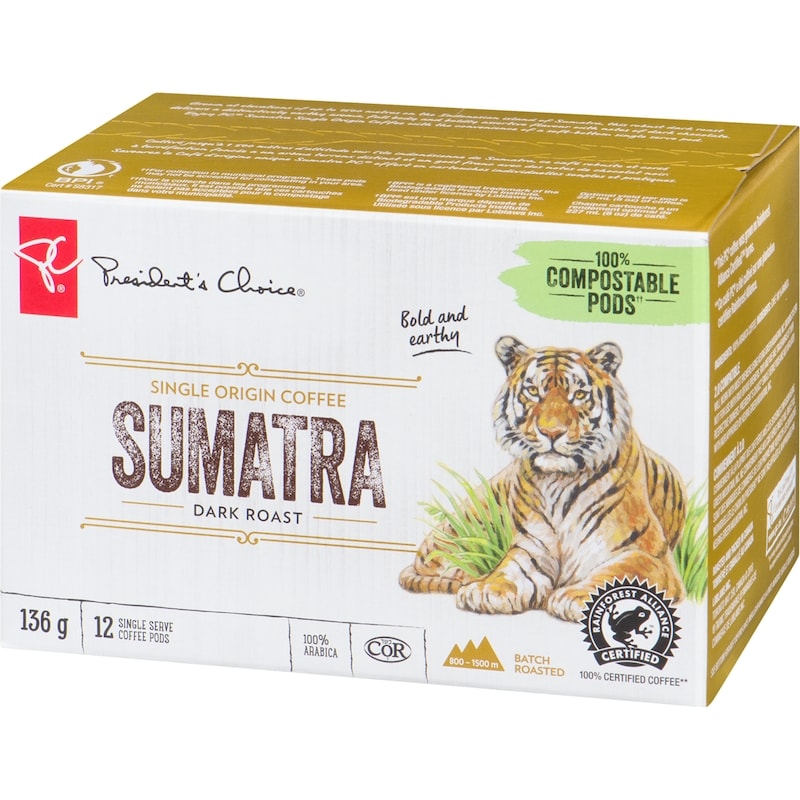 Sumatra Single Origin Dark Roast Single Serve Coffee Pods