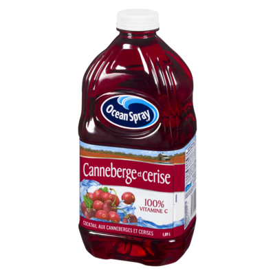 Cocktail aux canneberges et cerises