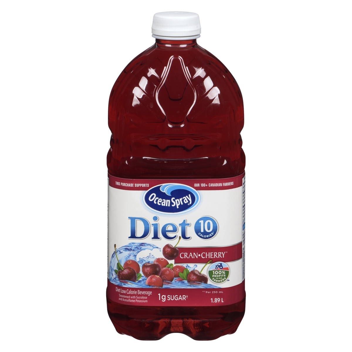 Ocean Spray Juice Drink, Diet Cranberry Cherry 1.89 l, $0.24/100ml