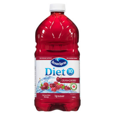 Ocean Spray Juice Drink, Diet Cranberry Cherry 1.89 l, $0.21/100ml