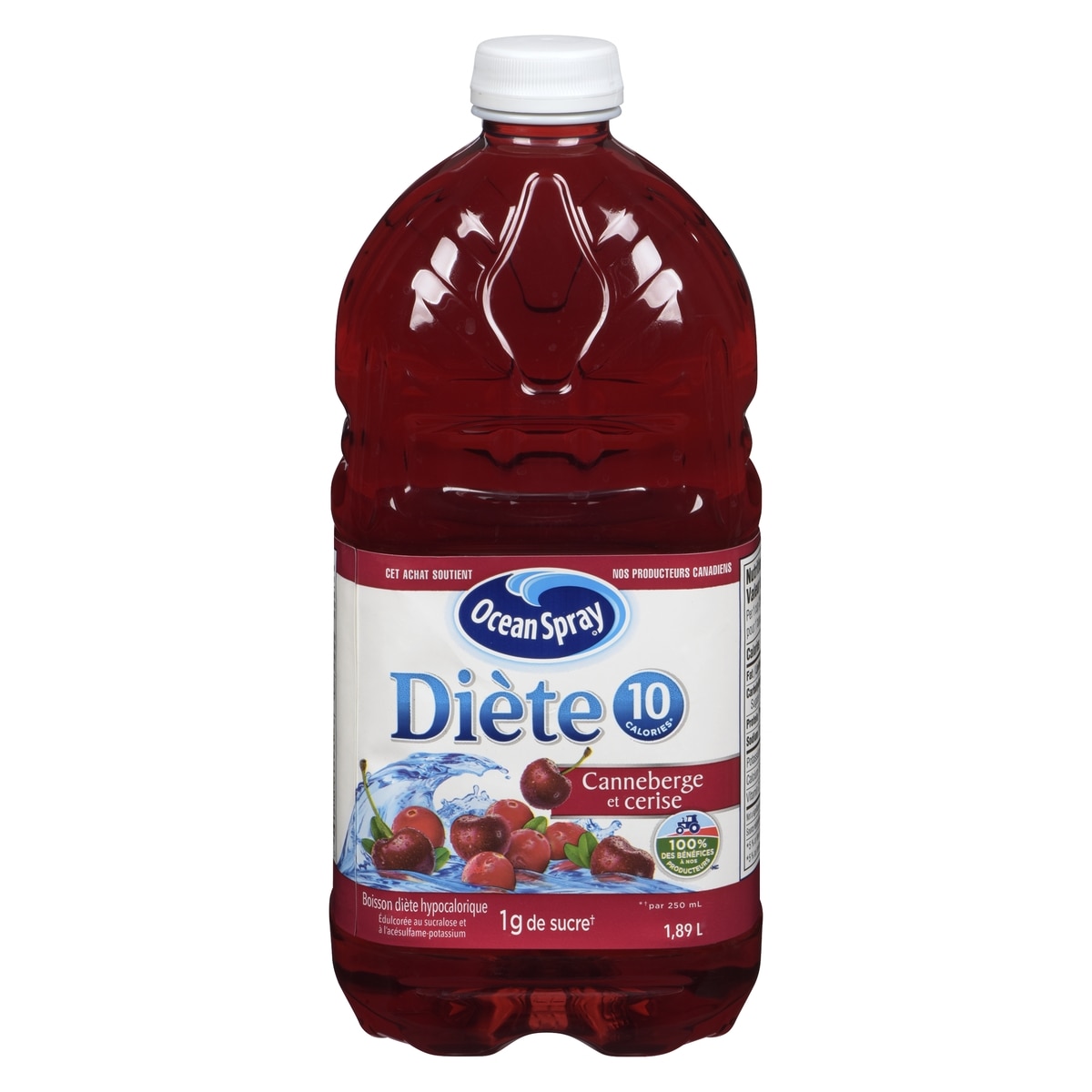 Ocean Spray Boisson diète canneberge et cerise 1.89 l, 0,24 $/100ml