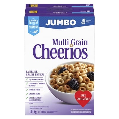 General Mills Cheerios Multi-Grain Céréales, Jumbo 1010 g, 1,29 $/100g