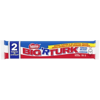 Nestlé Big Turk Méga, emballage contenant deux barres 86 g, 2,66 $/100g