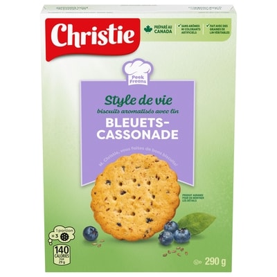 Peek Freans Style de vie Bleuets et cassonade, associer à toute boisson chaude 290 g, 2,07 $/100g