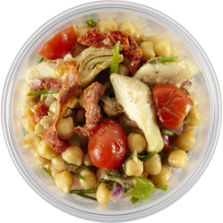 From Our Chefs Chick Pea Artichoke & Sun Dried Tomato Salad  (After 11am) $1.99/100g $9.03/1lb