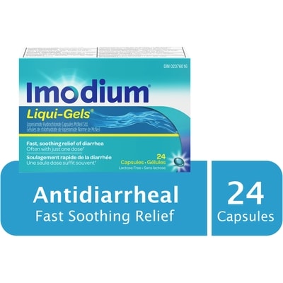 Imodium Liquigels 24 ea, $1.37/1ea