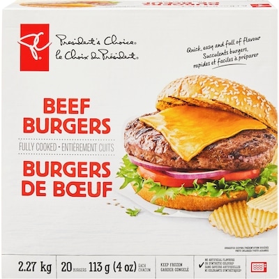 le Choix du Président Burgers de bœuf 2.27 kg, 1,32 $/100g