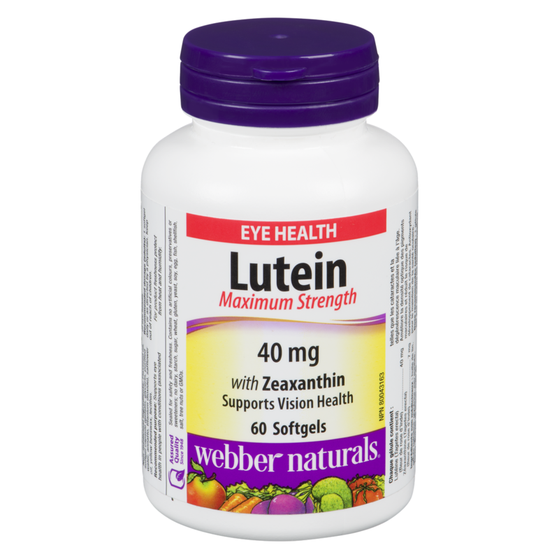 Vitamins, Eye Health Softgels Lutein With Zeaxanthin 40 Mg Maximum Strenght