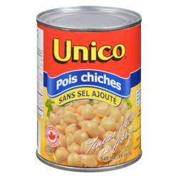 Unico Pois chiches sans sel ajouté 540 ml, 0,46 $/100ml