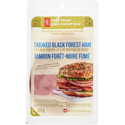 President's Choice Free From Smoked Black Forest Ham 175 g, $45.66/1kg $4.57/100g