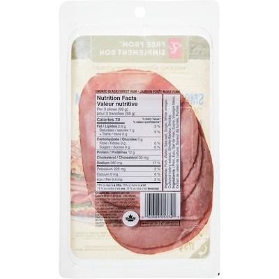 President's Choice Free From Smoked Black Forest Ham - 175 g | Zehrs