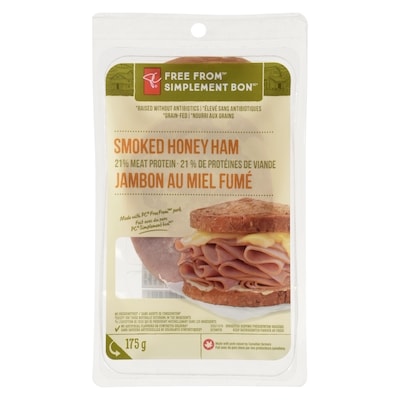 President's Choice Free From Honey Ham 175 g, $45.66/1kg $4.57/100g