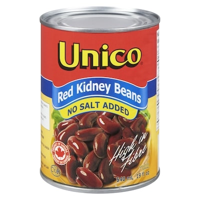 Unico Red Kidney Beans, No Salt Added 540 ml, $0.31/100ml