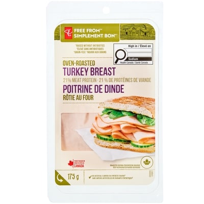 President's Choice Free From Turkey 175 g, $51.37/1kg $5.14/100g
