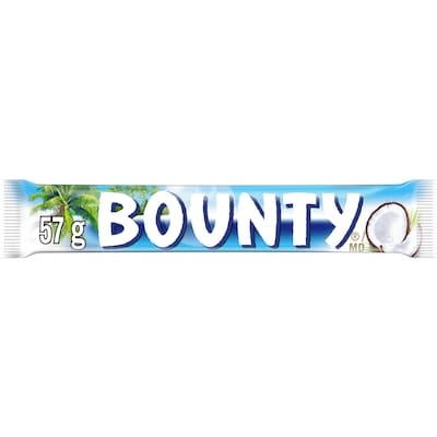 Bounty Coconut Milk Chocolate Bar, Full Size Bar 57 g, $3.49/100g
