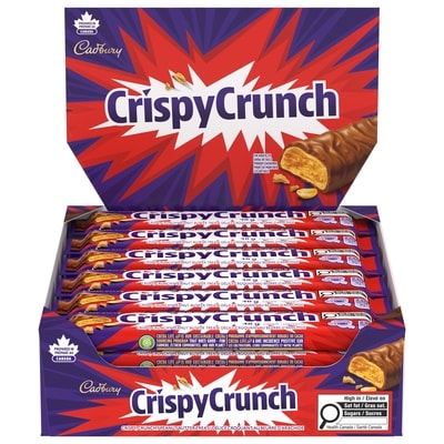 Cadbury Crispy Crunch, tablette, barre chocolatée, cacao 100% durable (emballage de 24) 24x48.0 g, 2,52 $/100g