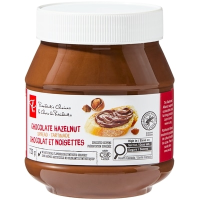 President's Choice Chocolate Hazelnut Spread 725 g, $0.97/100g