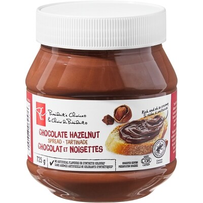 le Choix du Président Tartinade chocolat et noisettes 725 g, 1,24 $/100g