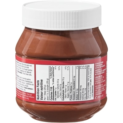 Tartinade chocolat et noisettes