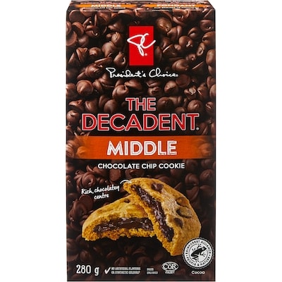 President's Choice The Decadent Middle Chocolate Chip Cookie 280 g, $1.96/100g