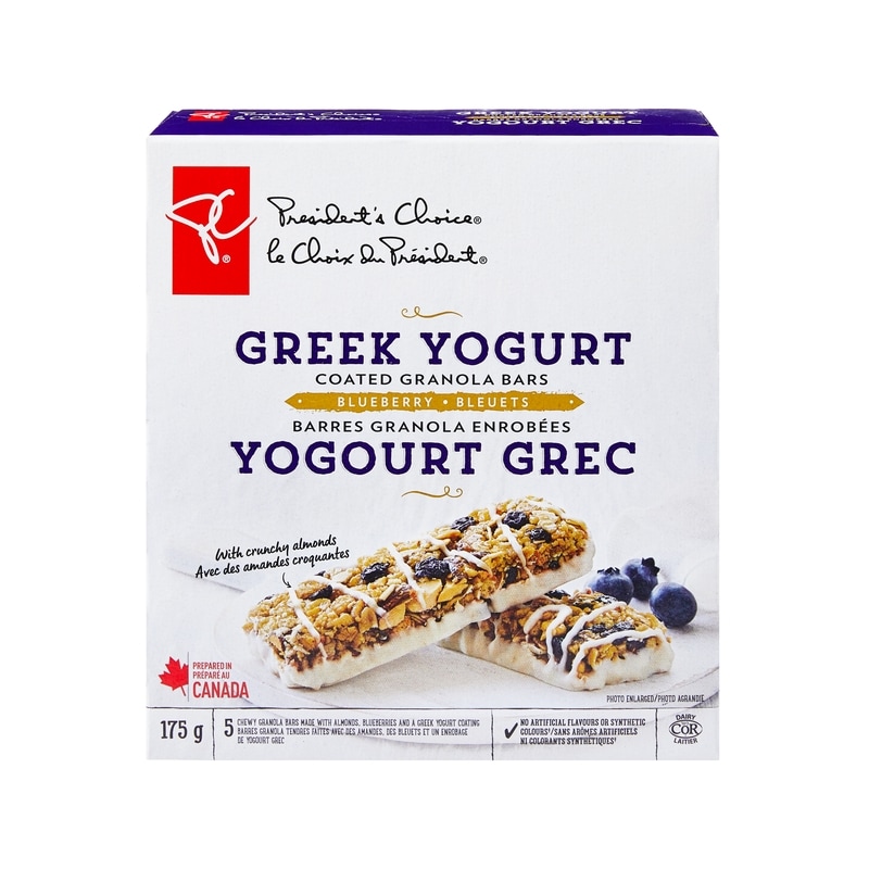 Blueberry Greek Yogurt Coated Granola Bars