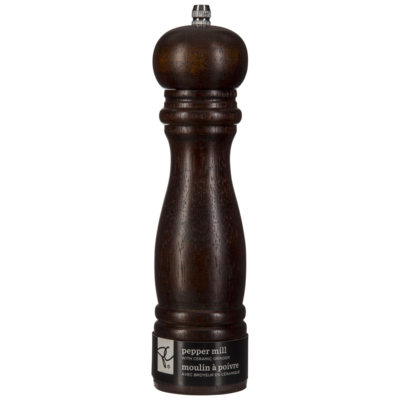 President's Choice 8" Wooden Peppermill, Chocolate 1 ea, $12.00/1ea