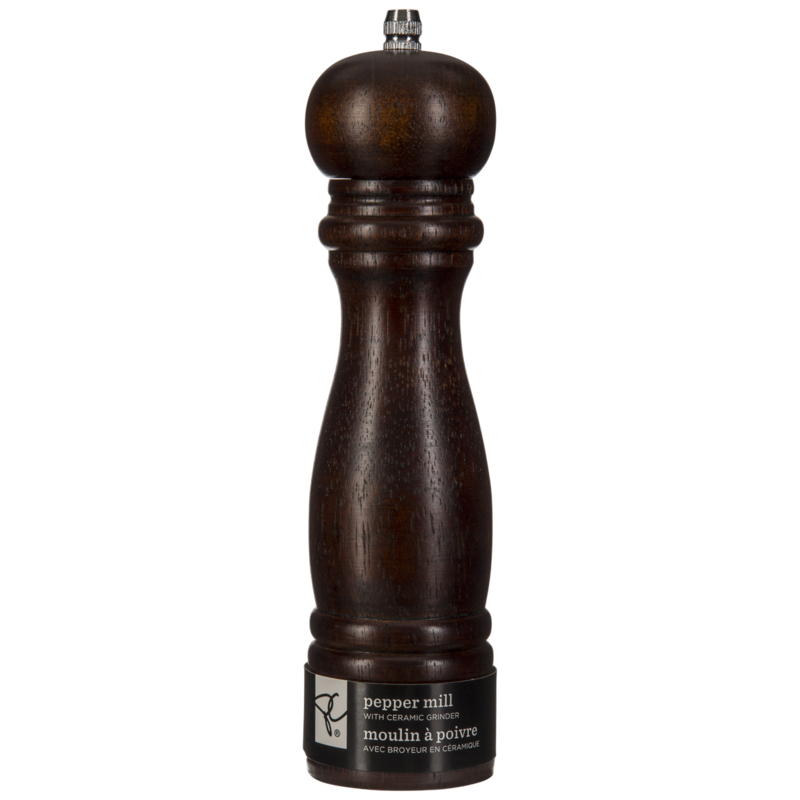 8" Wooden Peppermill, Chocolate
