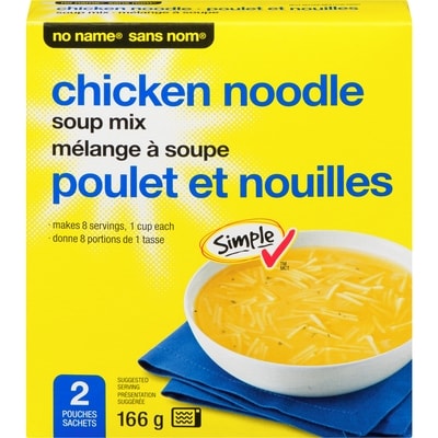 Sans Nom Mélange à soupe poulet et nouilles 2x83.0 g, 1,20 $/100g