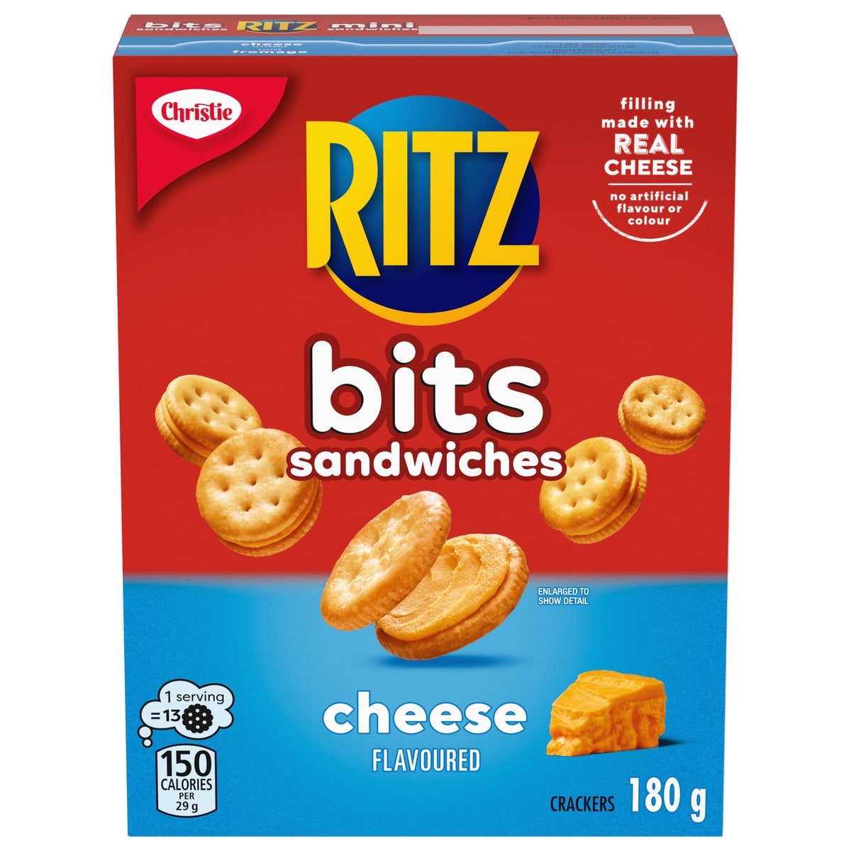 Christie RITZ Bits Sandwiches Cheese Flavoured, Limited Edition Disney Packaging – while supplies last, Snack Crackers 180 g, $1.11/100g