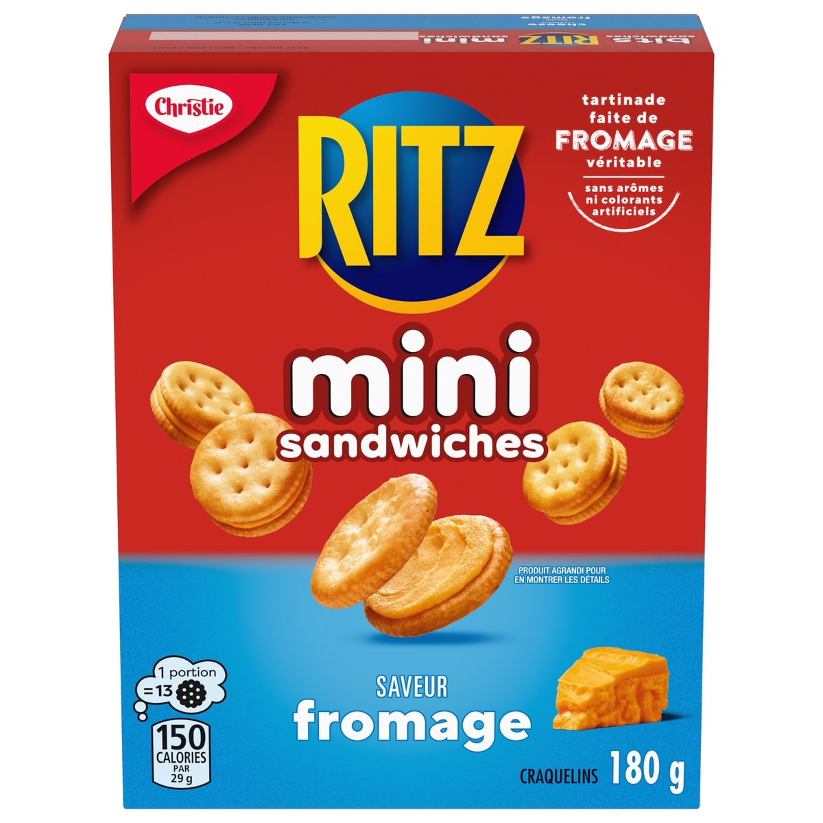 Christie MINI RITZ Sandwiches à saveur de fromage, Emballage Disney en édition limitée – jusqu'à épuisement des stocks 180 g, 2,49 $/100g