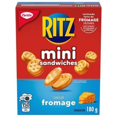 Christie MINI RITZ Sandwiches à saveur de fromage, Emballage Disney en édition limitée – jusqu'à épuisement des stocks 180 g, 1,67 $/100g